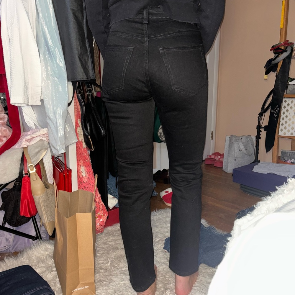 Black Weekday Straight / Skinny Jeans View 3